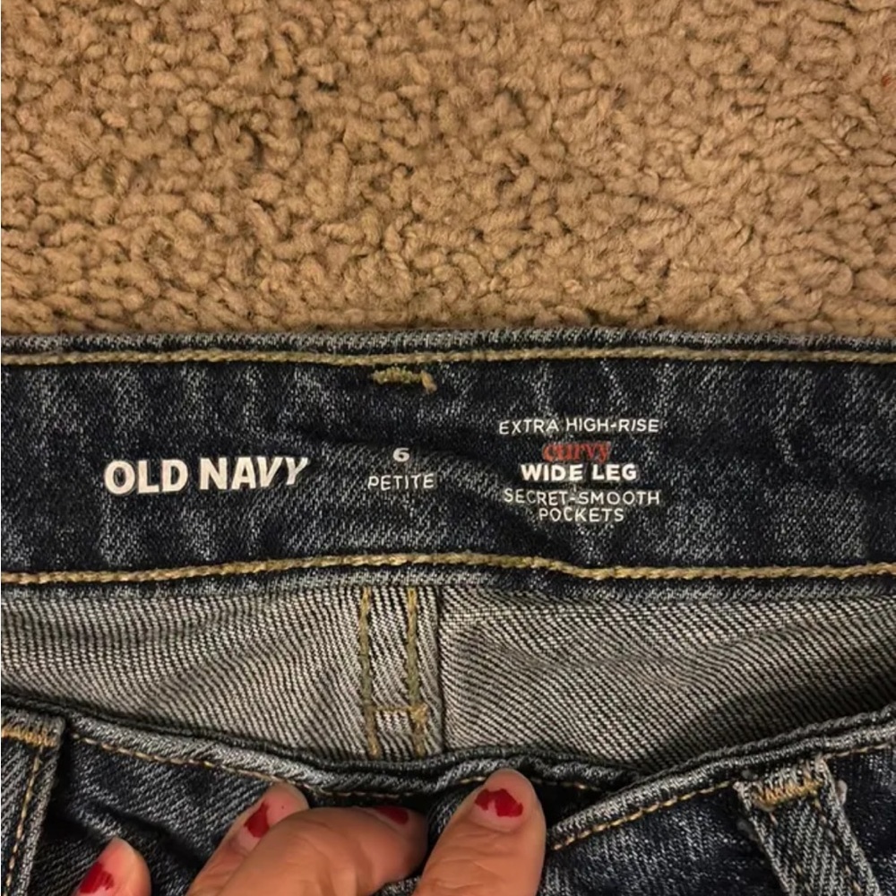 Old Navy Dark Blue Women's Flare Jeans - Picture 2 of 4